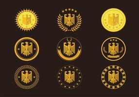 Eagle Seal Gold Logo Gratis Vector