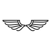 valk Vleugels icoon, schets stijl vector