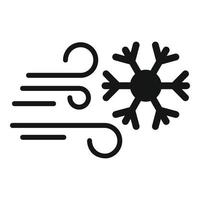 voorspelling sneeuwstorm icoon, gemakkelijk stijl vector