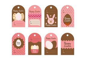 Gratis Pasen Gift Tag Vector Collectie