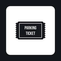 parkeren ticket icoon, gemakkelijk stijl vector