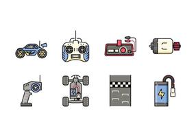 Remote Control Toys Icons vector