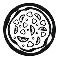 plak worst pizza icoon, gemakkelijk stijl vector