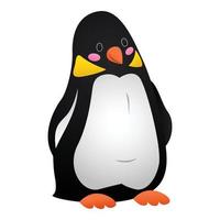 grappig pinguïn icoon, tekenfilm stijl vector