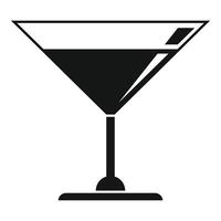 cocktail wijnglas icoon, gemakkelijk stijl vector