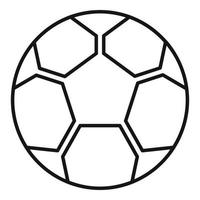 klassiek voetbal bal icoon, schets stijl vector