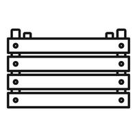 opslagruimte hout doos icoon, schets stijl vector