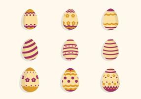 Flat Easter Egg Vectors