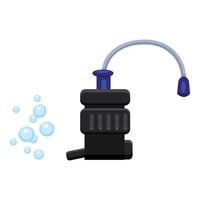 aquarium water filter icoon, tekenfilm stijl vector