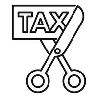 schaar besnoeiing belasting icoon, schets stijl vector