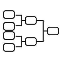 voetbal kampioenschap regeling icoon, schets stijl vector