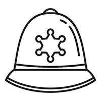 Politie helm icoon, schets stijl vector