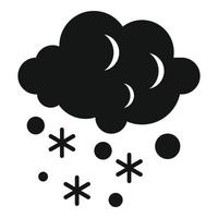 wolk sneeuwstorm icoon, gemakkelijk stijl vector
