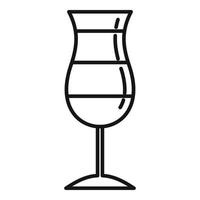 zoet strand cocktail icoon, schets stijl vector