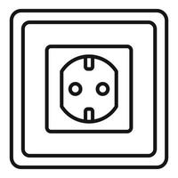 type f macht stopcontact icoon, schets stijl vector