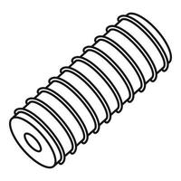 elektrisch voorjaar spoel icoon, schets stijl vector