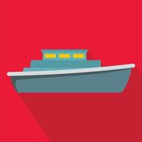 schip ontwerp icoon, vlak stijl vector