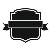 insigne embleem icoon, gemakkelijk zwart stijl vector