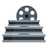 film haspel stack icoon, vlak stijl vector