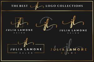luxe eerste brief jl j monogram logo voor schoonheid, mode, winkel ontwerp sjabloon verzameling vector