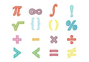 Wiskunde Symbolen Vector
