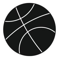 basketbal bal icoon, gemakkelijk stijl vector