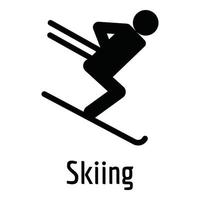 skiën icoon, gemakkelijk stijl. vector