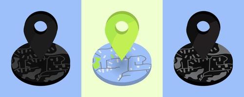 route icoon pin plaats kaart pin, plaats icoon vector ontwerp bundel