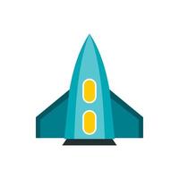 ruimte shuttle icoon, vlak stijl vector