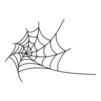 ronde spinnenweb icoon, schets stijl vector