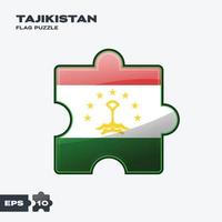 Tadzjikistan vlag puzzel vector