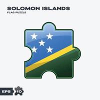 Solomon eilanden vlag puzzel vector