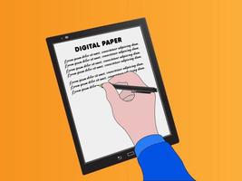 tablet scherm digitaal papier vector ontwerp