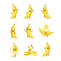 banaan tekenfilm karakter vector