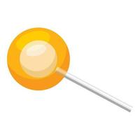 oranje lolly icoon, tekenfilm stijl vector