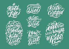 reeks vector citaten eetpatroon belettering tekst -motiverend en inspirerend poster of kaart voor Gezondheid en geschiktheid centra, yoga studio's, biologisch en vegetarisch winkels