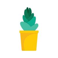 zand cactus pot icoon, vlak stijl vector