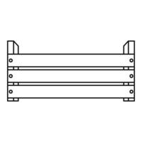 hout doos icoon, schets stijl vector