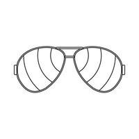 bril icoon, schets stijl vector