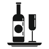 kamer onderhoud wijn fles icoon, gemakkelijk stijl vector