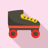 kind rol skates icoon, vlak stijl vector