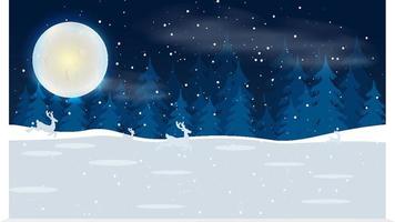 winter Woud achtergrond vector illustratie