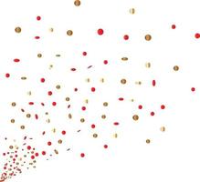 felicitatie- achtergrond met goud en rood confetti .vector illustratie vector