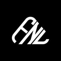 fnl brief logo creatief ontwerp met vector grafisch, fnl gemakkelijk en modern logo in ronde driehoek vorm geven aan.