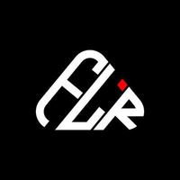 flr brief logo creatief ontwerp met vector grafisch, flr gemakkelijk en modern logo in ronde driehoek vorm geven aan.