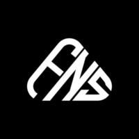 fns brief logo creatief ontwerp met vector grafisch, fns gemakkelijk en modern logo in ronde driehoek vorm geven aan.