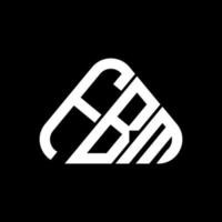 fbm brief logo creatief ontwerp met vector grafisch, fbm gemakkelijk en modern logo in ronde driehoek vorm geven aan.