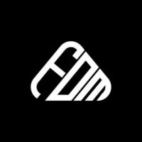 fom brief logo creatief ontwerp met vector grafisch, fom gemakkelijk en modern logo in ronde driehoek vorm geven aan.