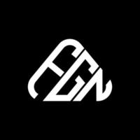 fgn brief logo creatief ontwerp met vector grafisch, fgn gemakkelijk en modern logo in ronde driehoek vorm geven aan.