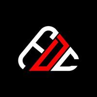 fdc brief logo creatief ontwerp met vector grafisch, fdc gemakkelijk en modern logo in ronde driehoek vorm geven aan.